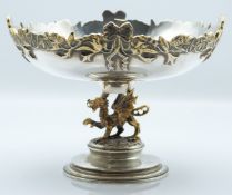 Garrard limited edition (108/200) 1981 Royal Wedding hallmarked silver commemorative pedestal bowl