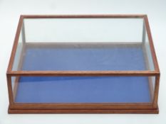 A glazed silver or bijouterie cabinet, made to house the lace box in the previous lot, W45 x D55 x