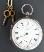 J G Graves of Sheffield The Express English Lever hallmarked silver open faced pocket watch with