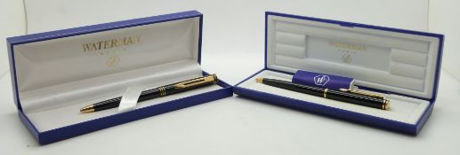 Two Waterman ballpoint pens, both in original boxes