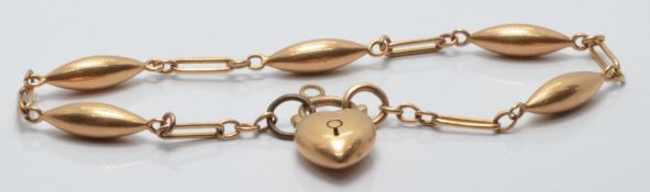 A 15ct gold Edwardian bracelet, 3.5g
