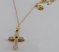 A 9ct gold pendant and chain, 2.5g