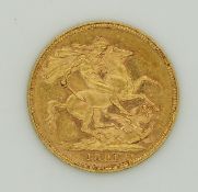 1891 Victoria Jubilee head gold full sovereign