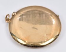 A 9ct gold vesta case with engine turned decoration, Birmingham 1911, 16g