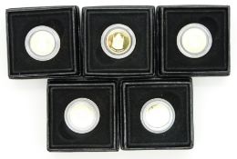 Windsor Mint five limited edition miniature gold coins, commemorating the Queen's Jubilee /