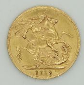 1913 George V gold full sovereign