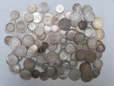 Approximately 900g of pre-1920 UK silver coinage, includes George IV, Victoria, Edward VII examples