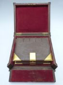 Victorian brass bound bible in oak box with dedication to inside of clasp 'James Tagg, 1862', 27 x
