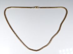 Victorian yellow metal snake necklace, 15g