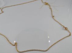 A 9ct gold chain and pendant set with a diamond, 2g