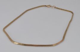 A 9ct rose gold chain necklace, 7.8g