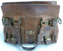 Vintage Mulberry 'Roxanne' oak Darwin leather bag, 23 x 36cm