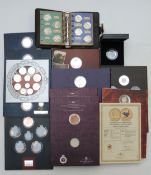 Harry Potter Gringotts coin album together with London Mint Office presentation packs, mostly with