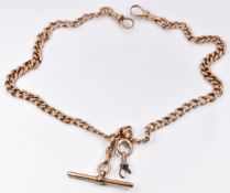 A 9ct gold graduated double Albert, 41g