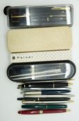 9ct gold Life Long propelling pencil, weight 21g all in, in original box, together with nineteen
