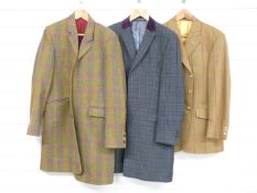 Three gentleman's wool tweed overcoats comprising a Tom Joule (early Joules), and Gibson, London