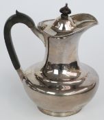 WITHDRAWN      George V hallmarked silver hot water or similar jug, London 1925 maker Edward Barnard