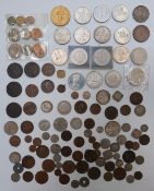 Coins including 1921 and 1922 US dollars, two 1935 crowns, Festival of Britain yachting medal and