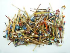 A large collection of treen / bone bodkins