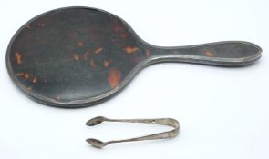 Mappin & Webb George V hallmarked silver dressing table mirror, Birmingham 1927, together with a