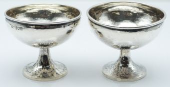 WITHDRAWN    Pair of Albert Edward Bonner Arts and Crafts hallmarked silver bon bon dishes with