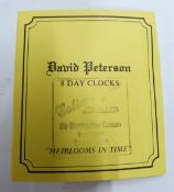 David Peterson brass cased carriage clock in box with key and instructions, probably new and unused,