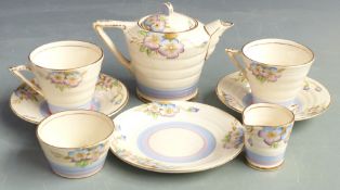 Art Deco Phoenix Ware tea for two in the Viola pattern
