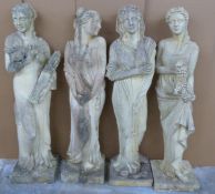 Garden statuary The Four Seasons comprising Spring, Summer, Autumn and Winter, H144cm