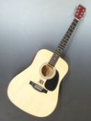 Adam Eastwood LA 125/E acoustic Glasgow / Scottish guitar fitted with six steel strings on