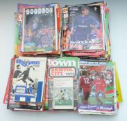 Large quantity of football programmes, magazines and tickets from 1960s onwards, including Swindon