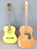 Bailey of London 1968 folk acoustic six-string guitar, together with a Chantry example fitted with