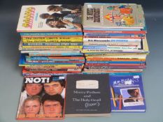 Fifty TV related annuals and books including Magic Roundabout, Outer Limits, Monty Python, Mork &