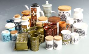 Portmeirion 1960s and later retrostorage jars and ceramics in various patterns including Dolphin,