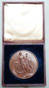 Victorian Royal Horticultural Society of London bronze medal designed by William Wyon, ARA, Royal