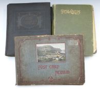 Three albums of postcards to include English topographical, seaside resorts, Scotland including