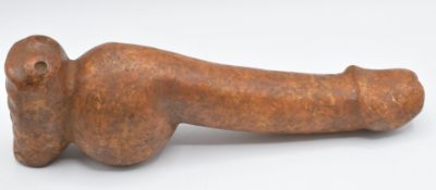 A hardstone model of a phallus, 26cm
