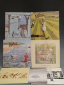 Genesis - Trespass (CAS1020), Nursery Cryme (CAS1052) both pink scroll, Foztrot (CAS1058), Selling