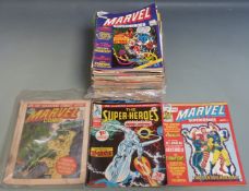 Sixty-six Marvel comic books including The Super-Heroes, Spider-Man, The Mighty World of Marvel etc.
