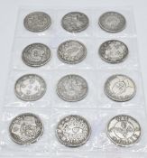 Twelve Chinese coins