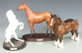 Three Beswick / Royal Doulton horses comprising Spirit of Peace, Red Rum and Burnham Beauty