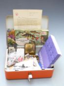 Mixed ephemera badges including TWW Discs-a-Go-Go, Red Cross, Tonibell ice cream, Golly and Shell,