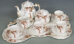 Limoges tea set on tray