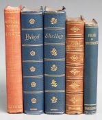 Complete Poetical Works of Percy Bysshe Shelley 1907 in gilt and red Art Nouveau floral patterned