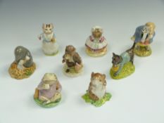 Eight Royal Albert and Beswick Beatrix Potter figures including John Joiner, Diggory Delvet,
