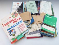 Large collection of Rugby programmes c1952-1971 including England, Wales, Scotland, South Africa,
