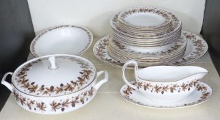 Wedgwood dinner service including tureen, mostly six place setting, 22 pieces