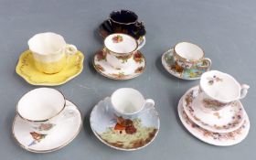 A large collection of miniature/collectable cups and saucers including Royal Albert, Royal