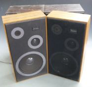 A pair of Pioneer CS-161 stereo speakers, 46 x 28cm, together with a pair of Binatone 01/1134C