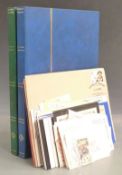 A stockbook of mint GB stamps, an empty stockbook and sundries including sponsored booklets