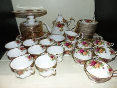 Royal Albert Old Country Roses coffee and tea sets, approximately 80 pieces